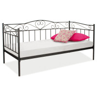 Односпальне ліжко Birma 90X200 Чорний BIRMA