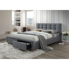 Двоспальне ліжко Ascot 160X200 Сірий ASCOT160SZ