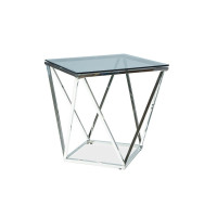 Журнальний стіл Silver B 50х50 Димчастий / Срібний SILVERBSC