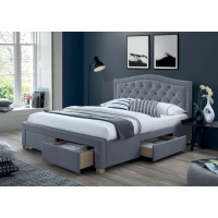 Двоспальне ліжко Electra Velvet 160X200 Сірий ELECTRAV160SZ