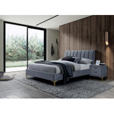 Двоспальне ліжко Mirage Velvet 160X200 Сірий MIRAGEV160SZ