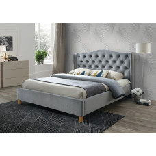Двоспальне ліжко Aspen Velvet 180X200 Сірий ASPENV180SZD