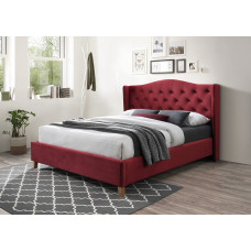 Двоспальне ліжко Aspen Velvet 160X200 Бордовий ASPENV160BOD