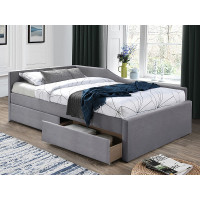Ліжко односпальне ELIOT VELVET 120X200 сірий TAP. 142 ELIOTV120SZ