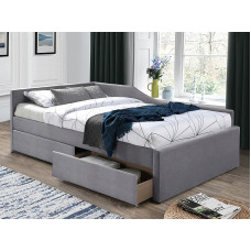 Ліжко односпальне ELIOT VELVET 120X200 сірий TAP. 142 ELIOTV120SZ