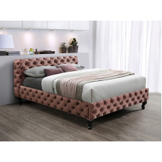 Ліжко двуспальне HERRERA VELVET 160X200 антична троянда / венге BLUVEL 52 HERRERAV160RW